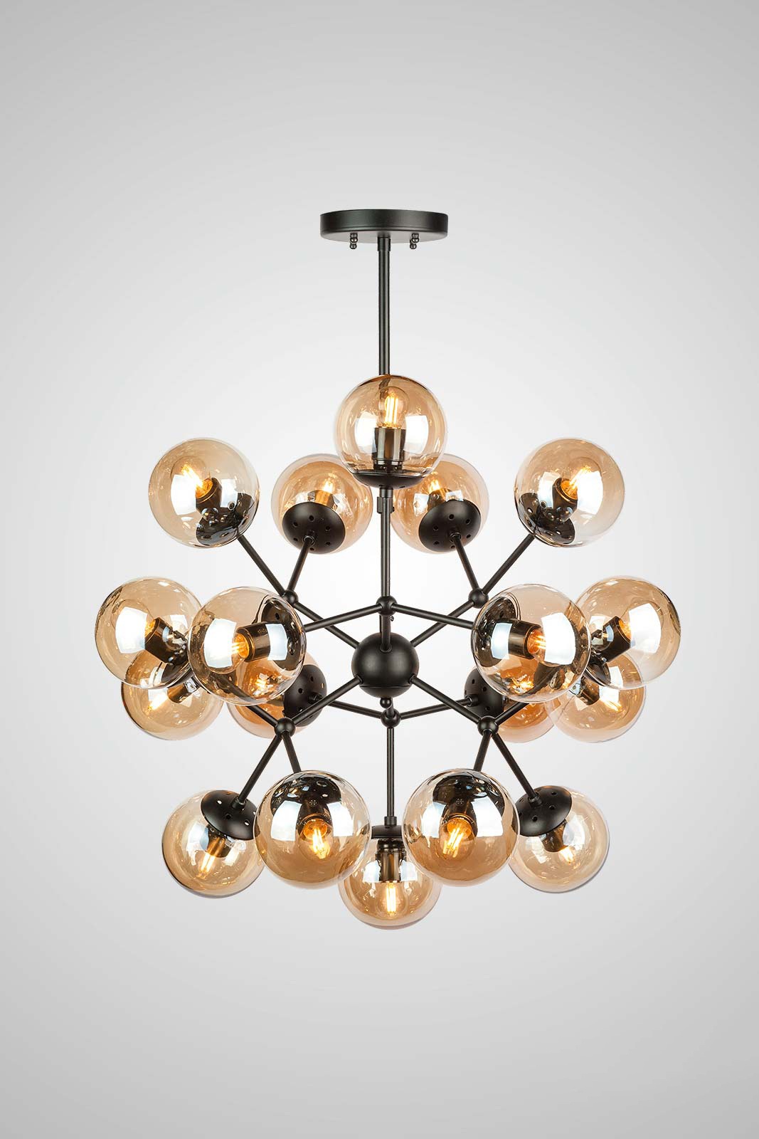 Изображение товара Потолочная люстра молекулы на штанге AM Group AM258 AM258-18