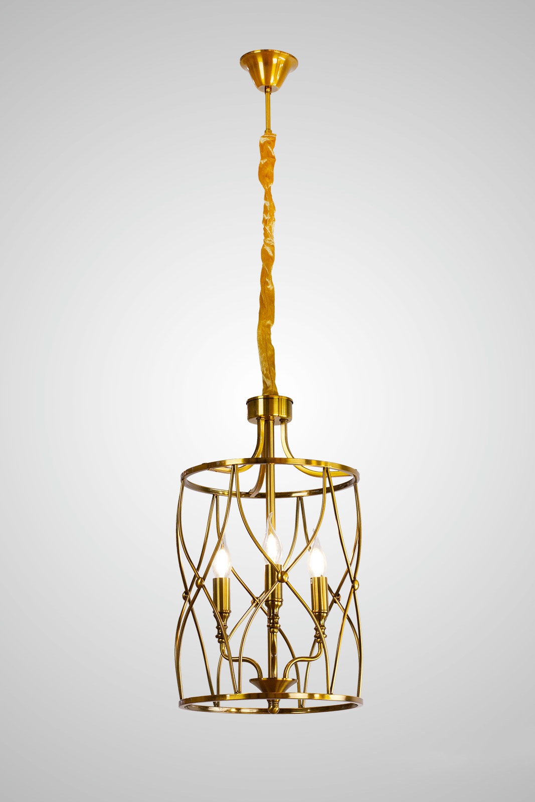 Изображение товара Подвесная люстра в виде свечей AM Group AM365 SP3 латунь стиль лофт