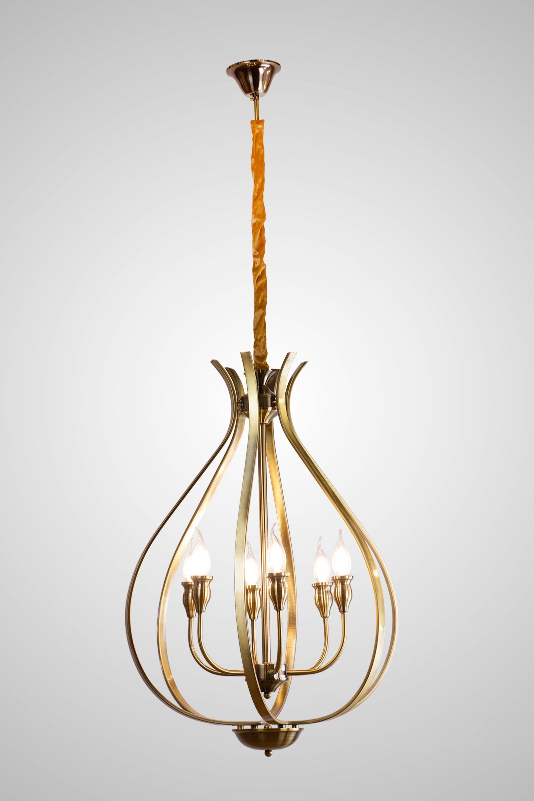 Изображение товара Подвесная люстра AM Group AM379 SP6 с 6 лампами и бронзовым покрытием