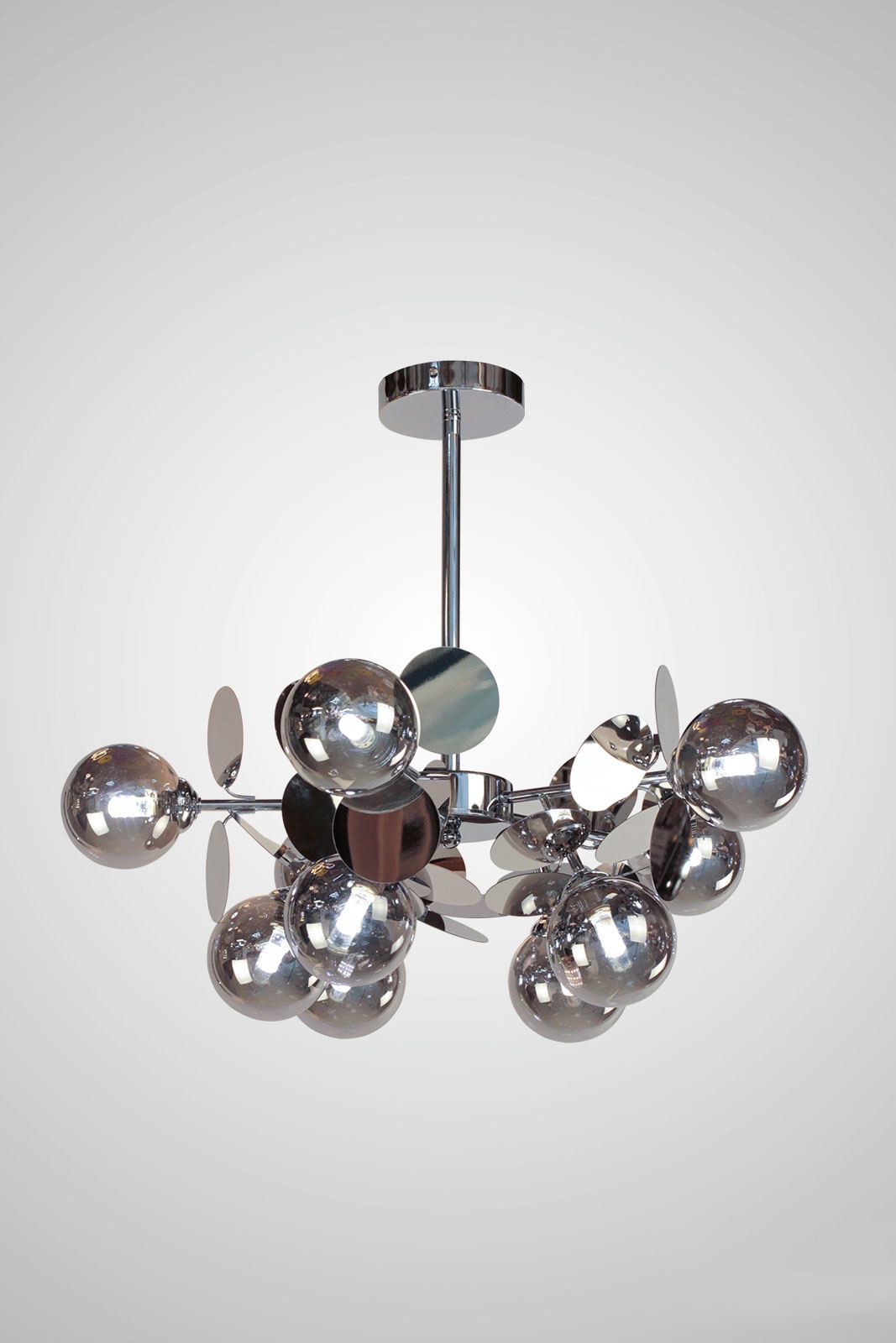 Изображение товара Потолочная люстра на штанге AM Group AM396 SP10 CHROM в форме шара