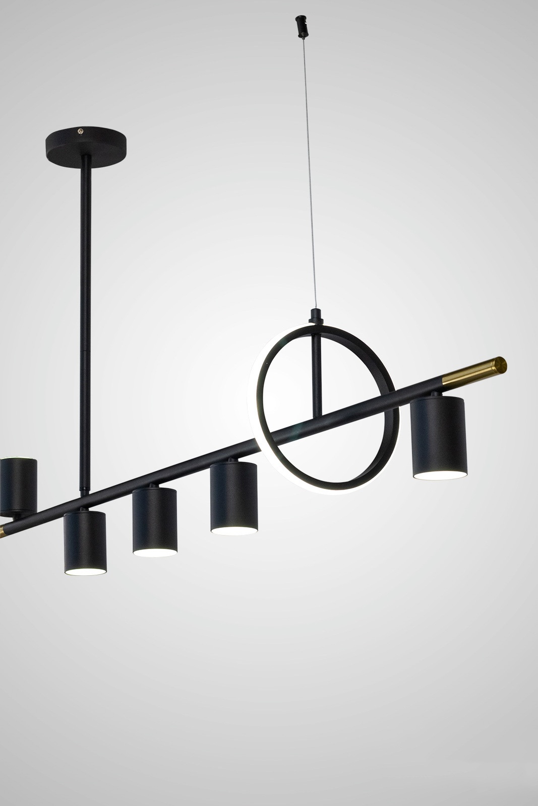 Изображение товара Подвесной светильник AM Group AM438 BK светодиодный на штанге