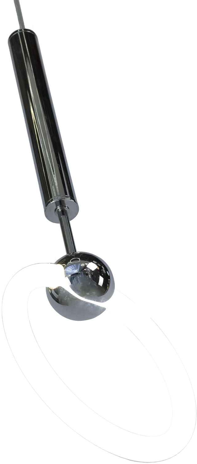 Изображение товара Подвесной светодиодный светильник AM Group AM453 D200 CH в форме кольца, стиль модерн, хром