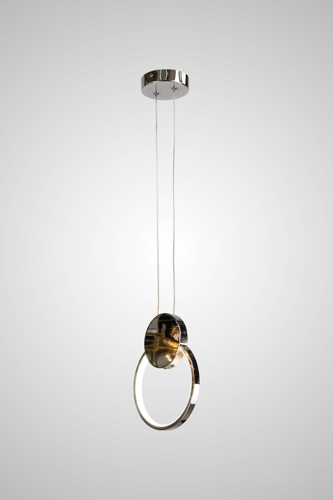 Изображение товара Подвесной светильник светодиодный AM Group AM463 CHROM кольцо современный дизайн