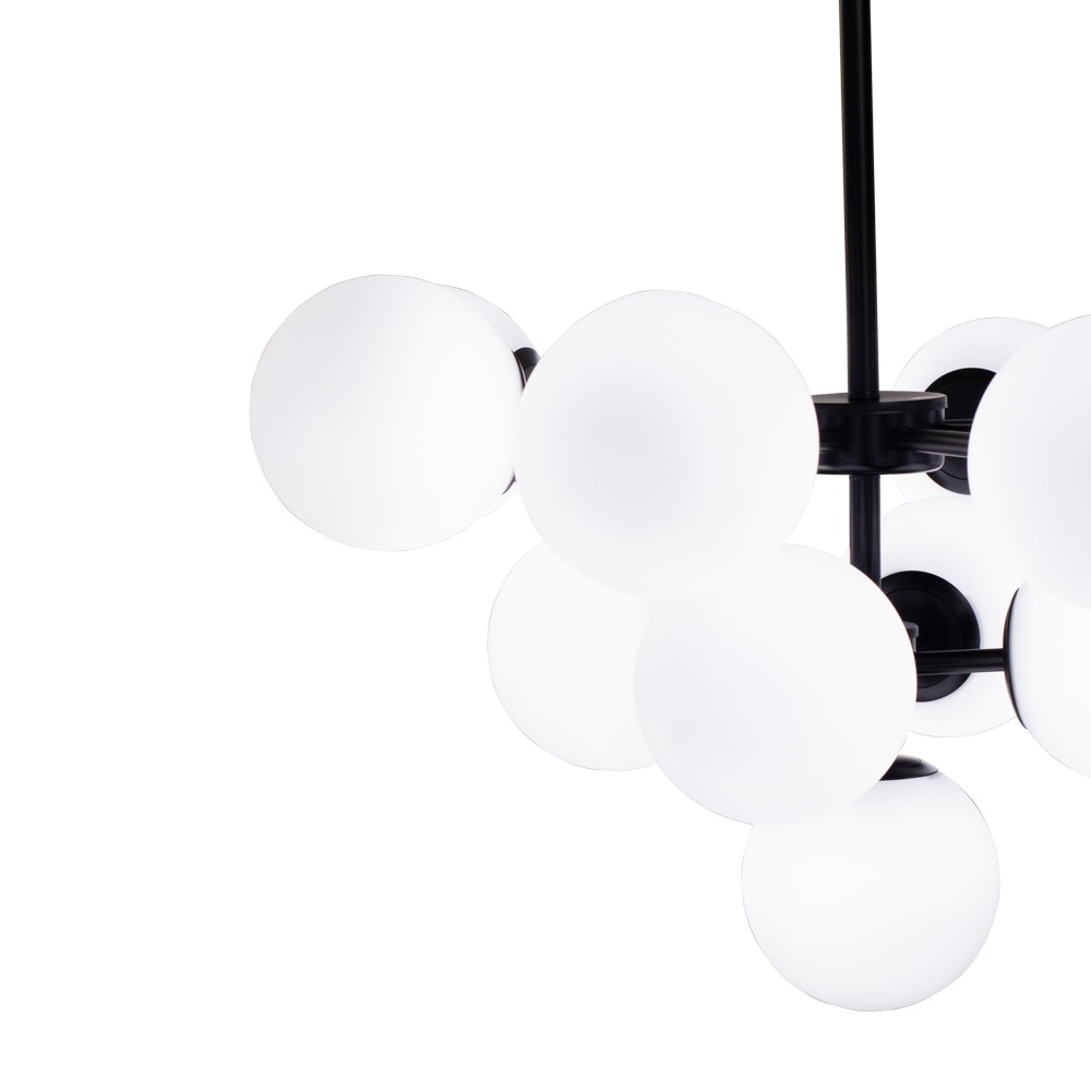 Изображение товара Потолочная люстра молекулы на штанге AM Group AM490 BK