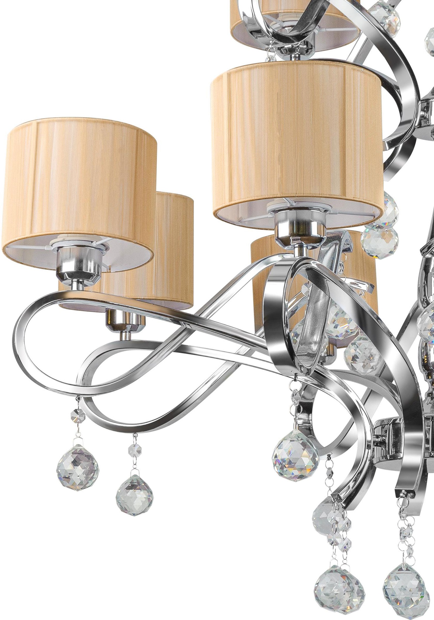 Изображение товара Подвесная люстра AM Group DIANA SP8+4 в стиле модерн с тканевыми абажурами 12 ламп 220V 480W