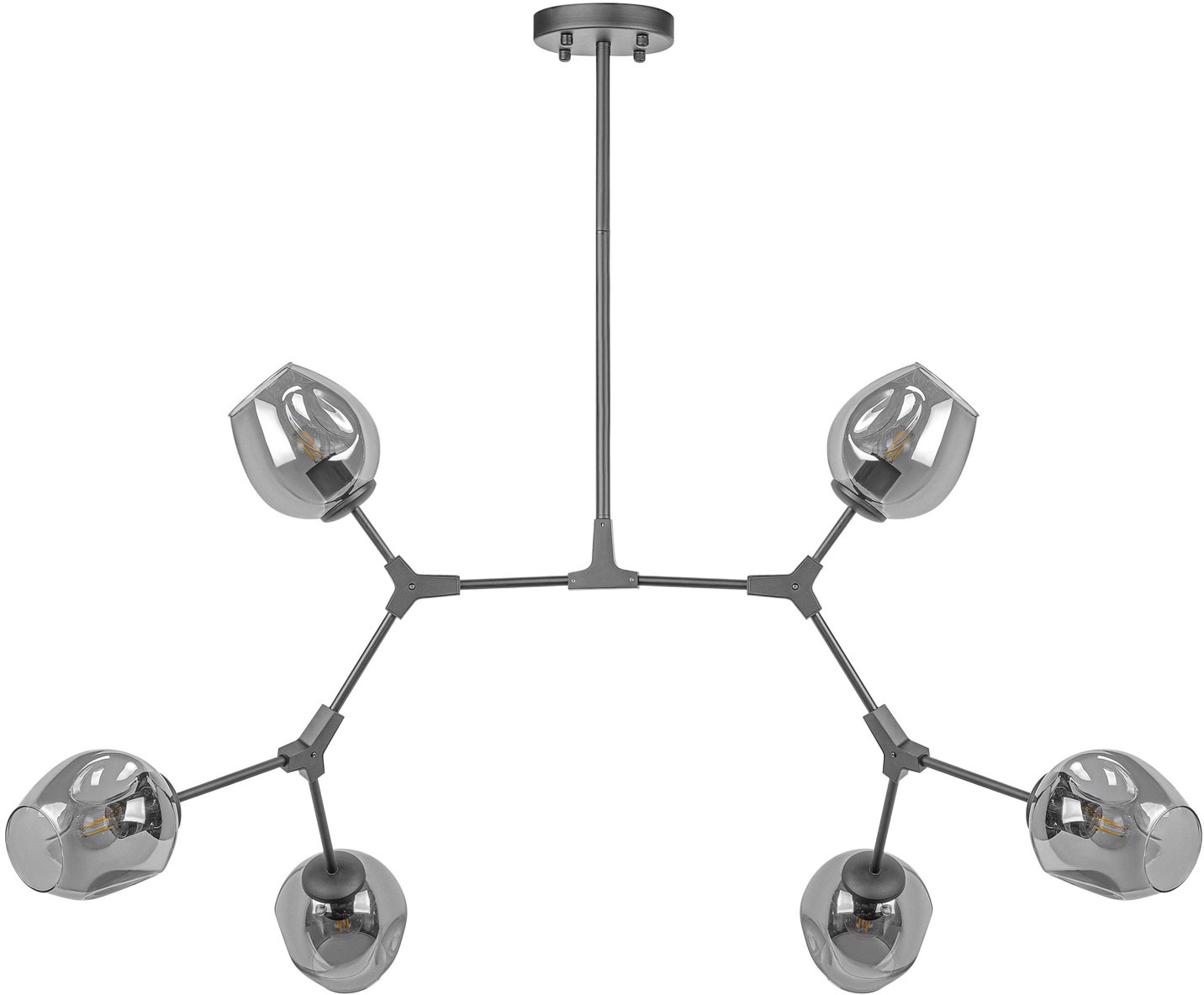 Изображение товара Потолочная люстра на штанге AM Group LOFT LOFT-6 BK