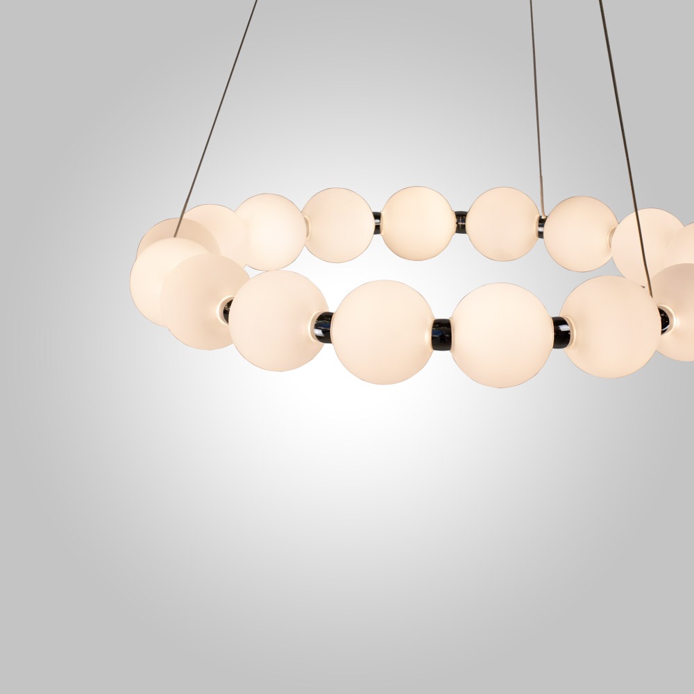 Изображение товара Подвесной светильник светодиодный из бусин PEARL PEARL-D600 CH стиль модерн хром