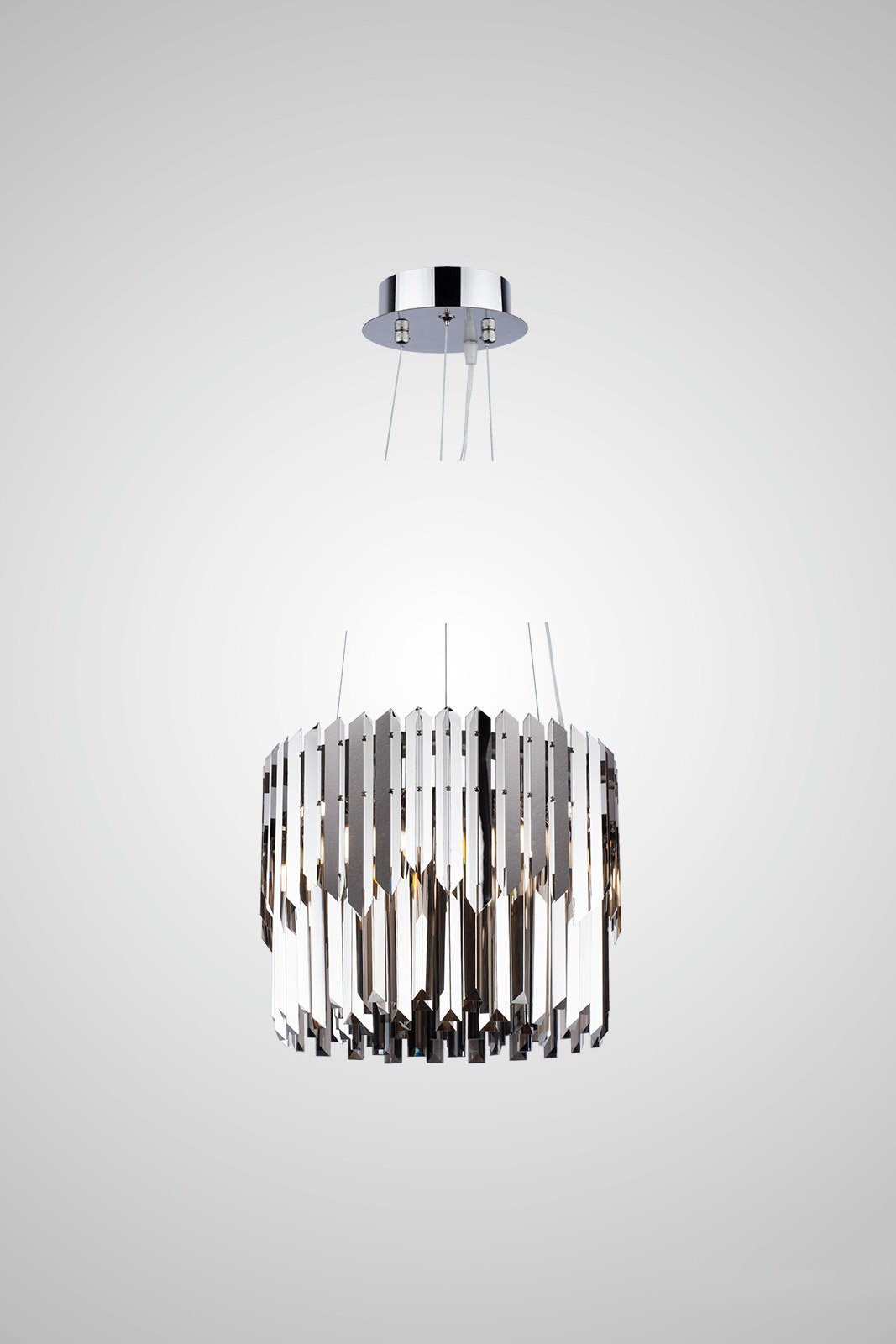 Изображение товара Подвесная люстра AM Group ROBERTO CAVALLI L400 CH с декоративным стеклом и хромированной арматурой