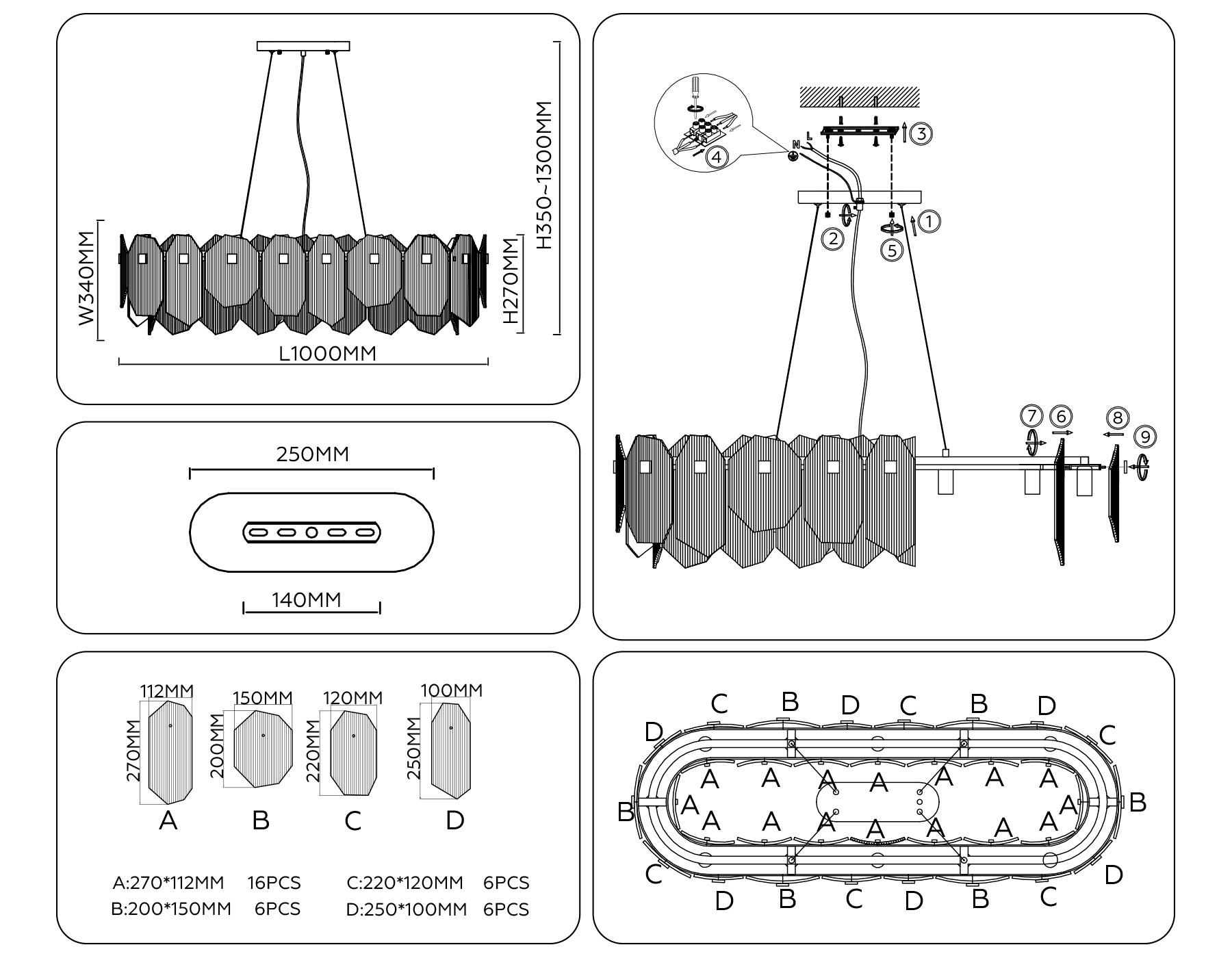 Изображение товара Подвесная люстра Ambrella High Light LH31205