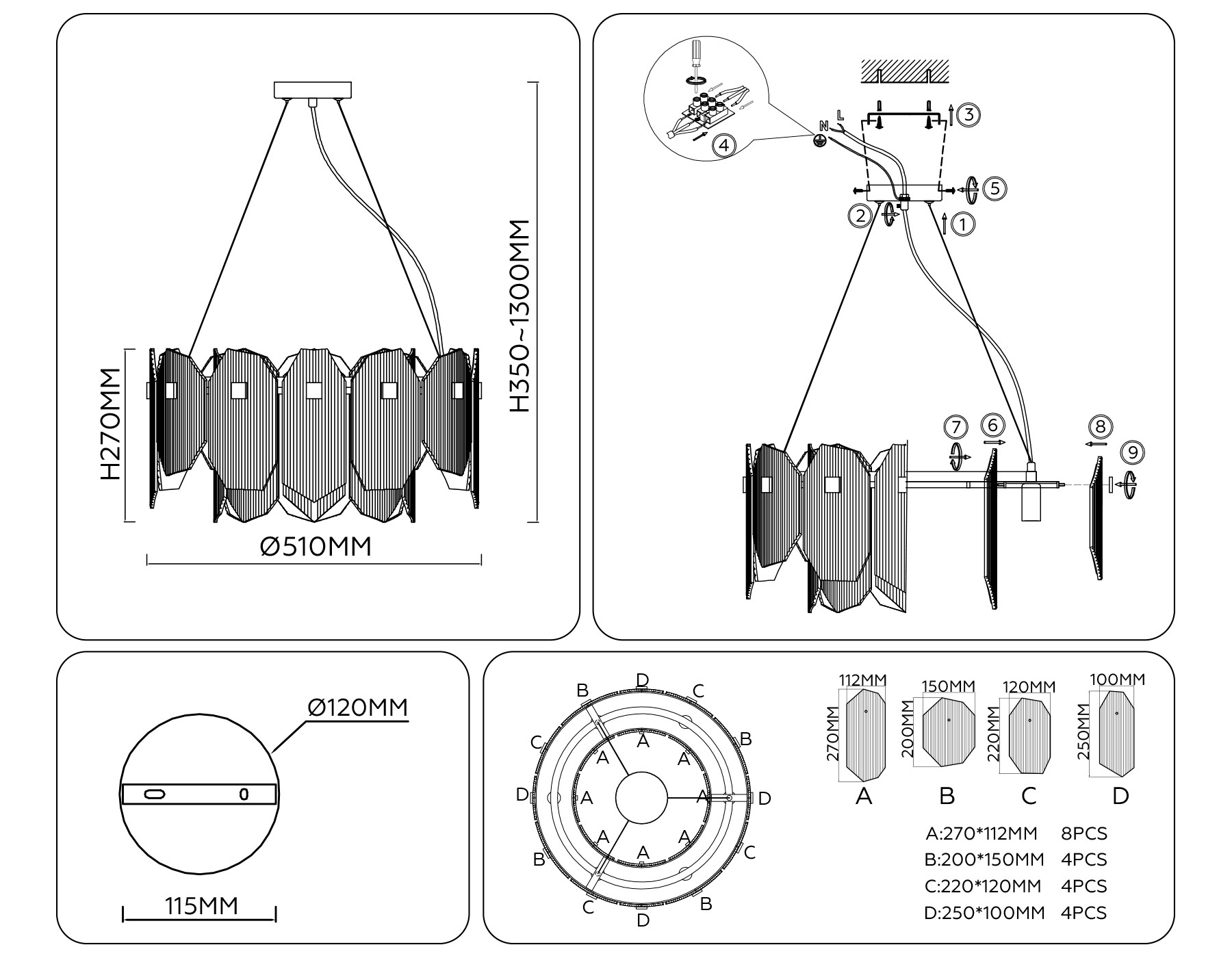 Изображение товара Подвесная люстра Ambrella High Light LH31251