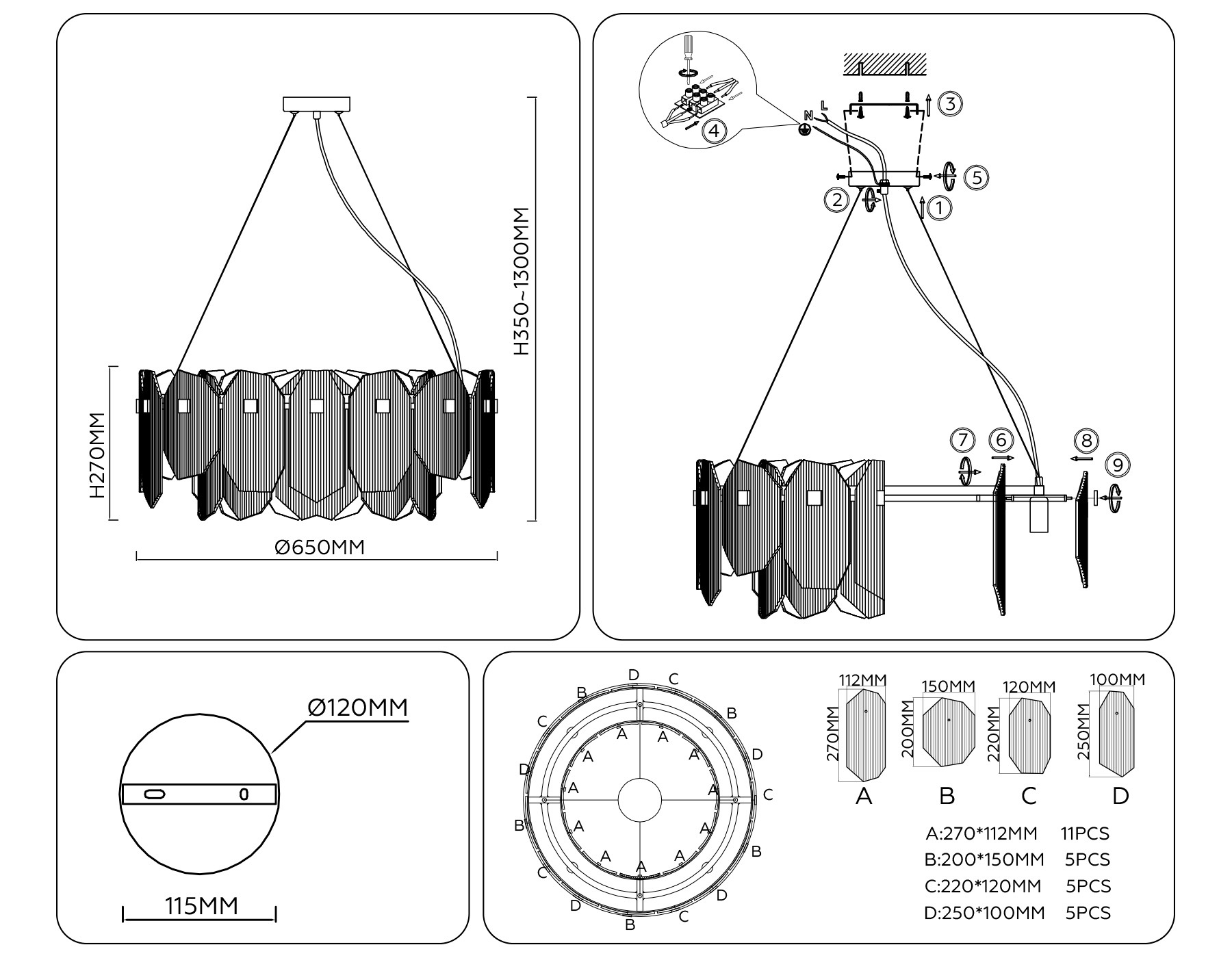 Изображение товара Подвесная люстра Ambrella High Light LH31253