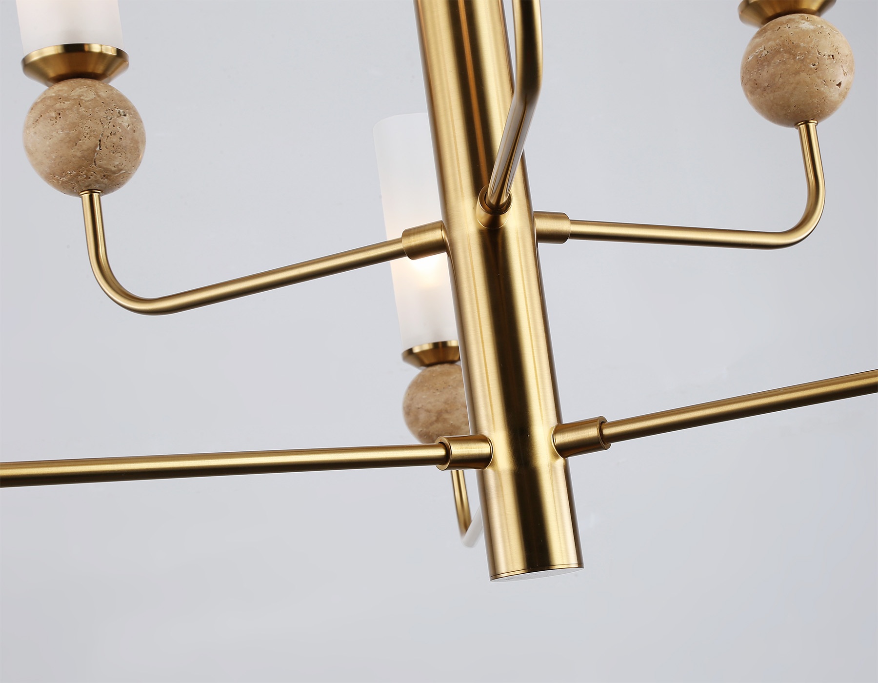 Изображение товара Потолочная люстра на штанге Ambrella HIGH LIGHT LH53251 для модерна 6 ламп стекло латунь