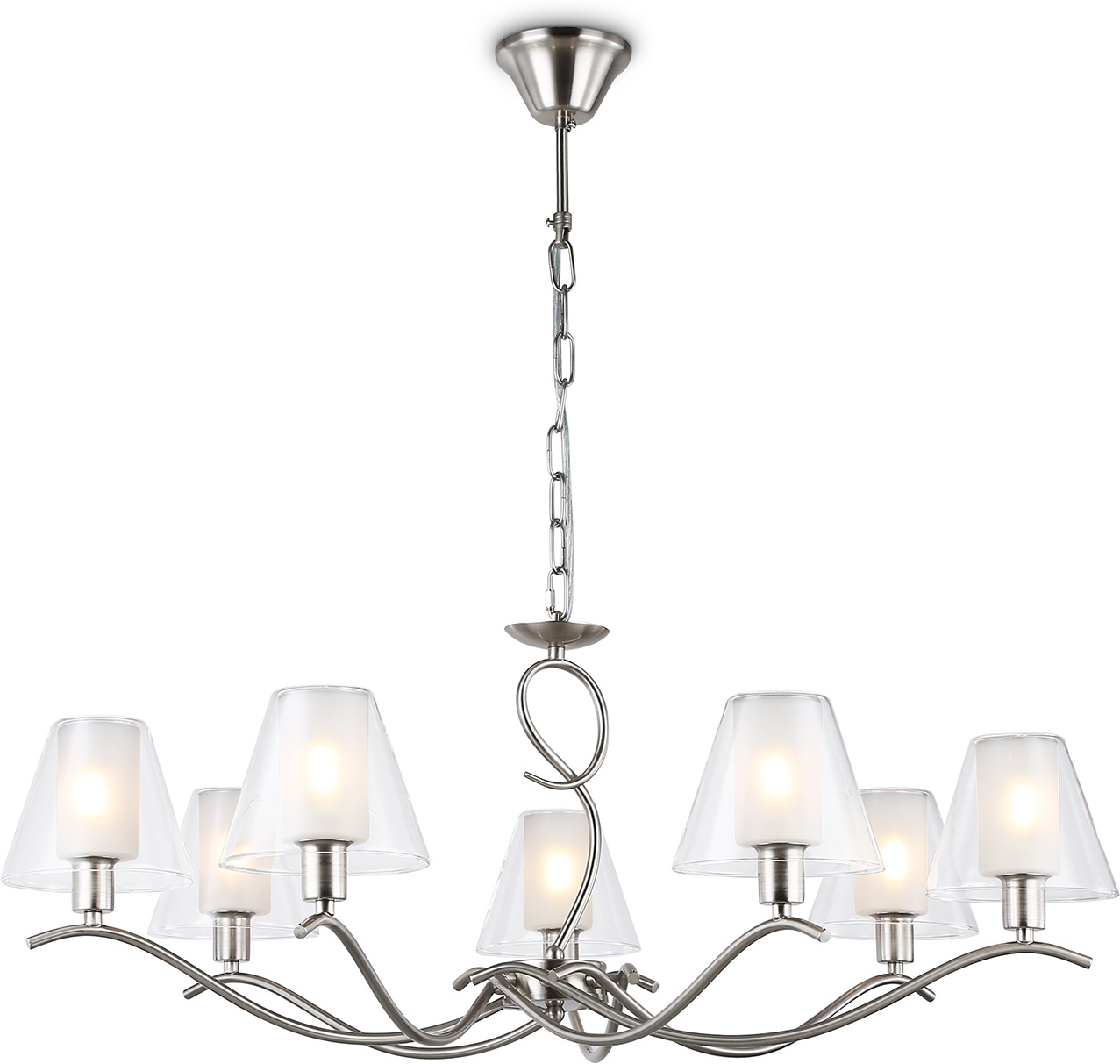 Изображение товара Подвесная люстра Ambrella LH57083 классическая 7 ламп стекло никель IP20