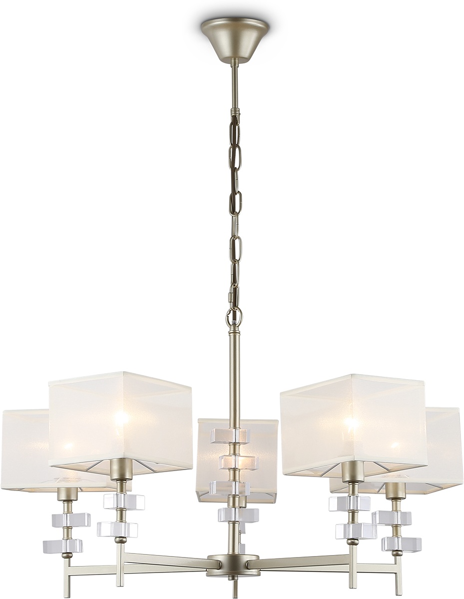 Изображение товара Подвесная люстра Ambrella High Light LH71331 в стиле модерн белая с тканевыми абажурами