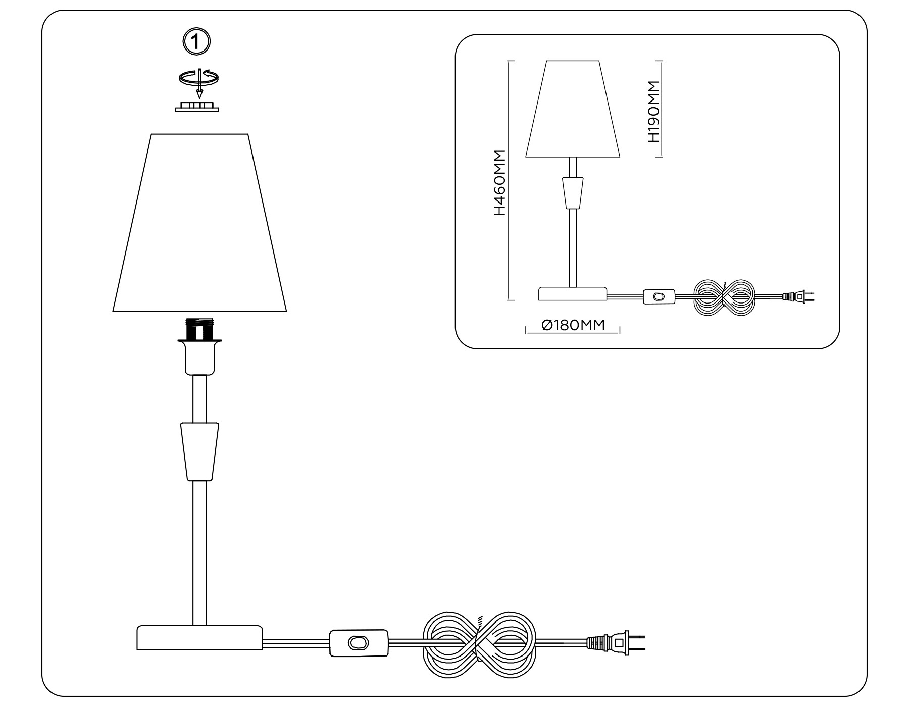 Изображение товара Настольная лампа Ambrella High Light LH75057