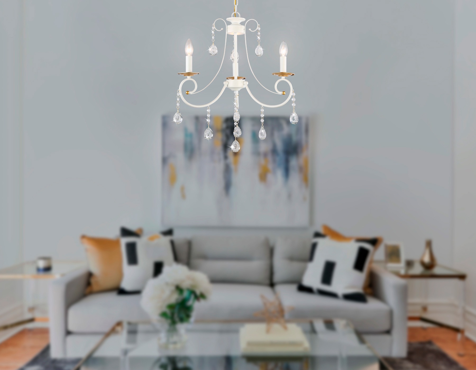 Изображение товара Подвесная люстра с хрусталем Ambrella Classic TR4915 подсвечник с подвесками