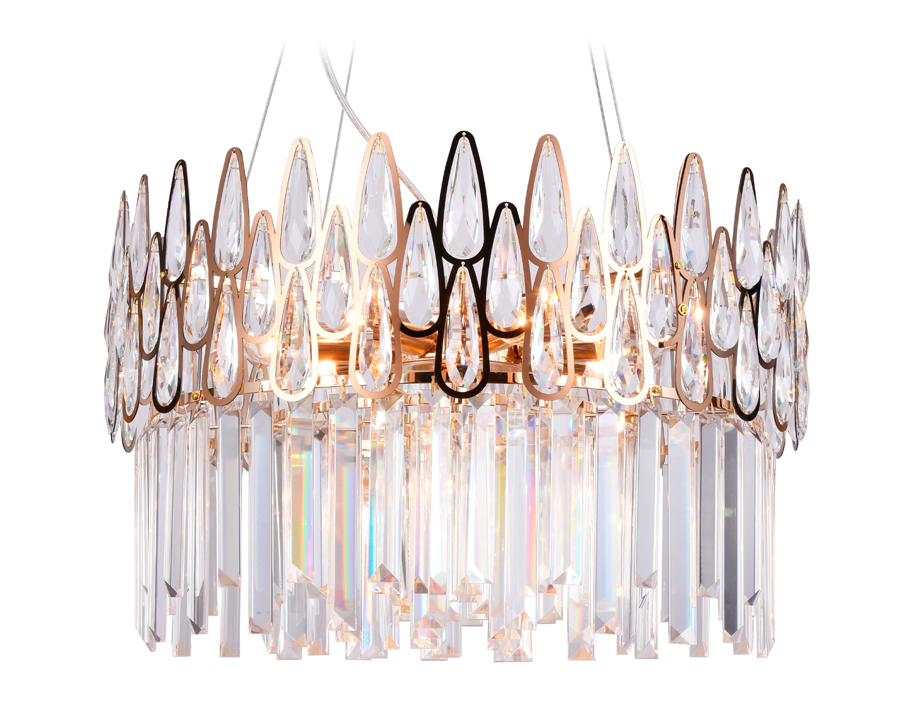 Изображение товара Подвесная люстра хрустальная Ambrella TR5263 в золотом цвете