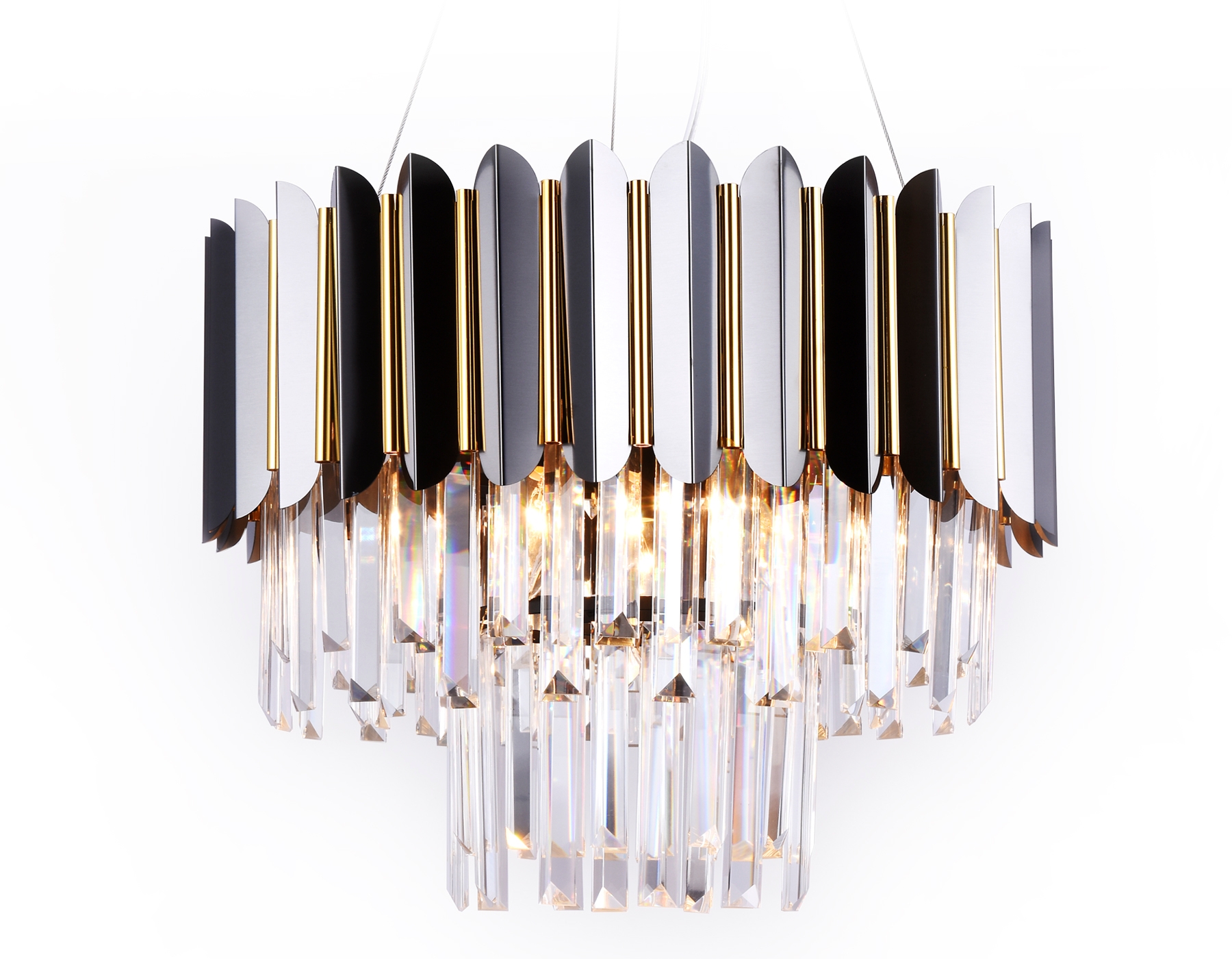 Изображение товара Подвесная хрустальная люстра Ambrella TRADITIONAL TR5297 ART-DECO стиль черный и золото