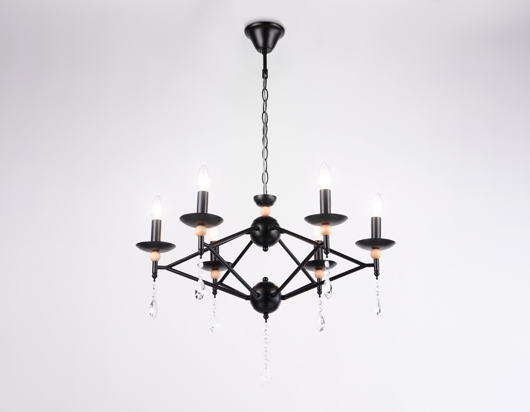 Изображение товара Подвесная люстра Ambrella TR9597 в стиле классика и лофт с подвесками и É14