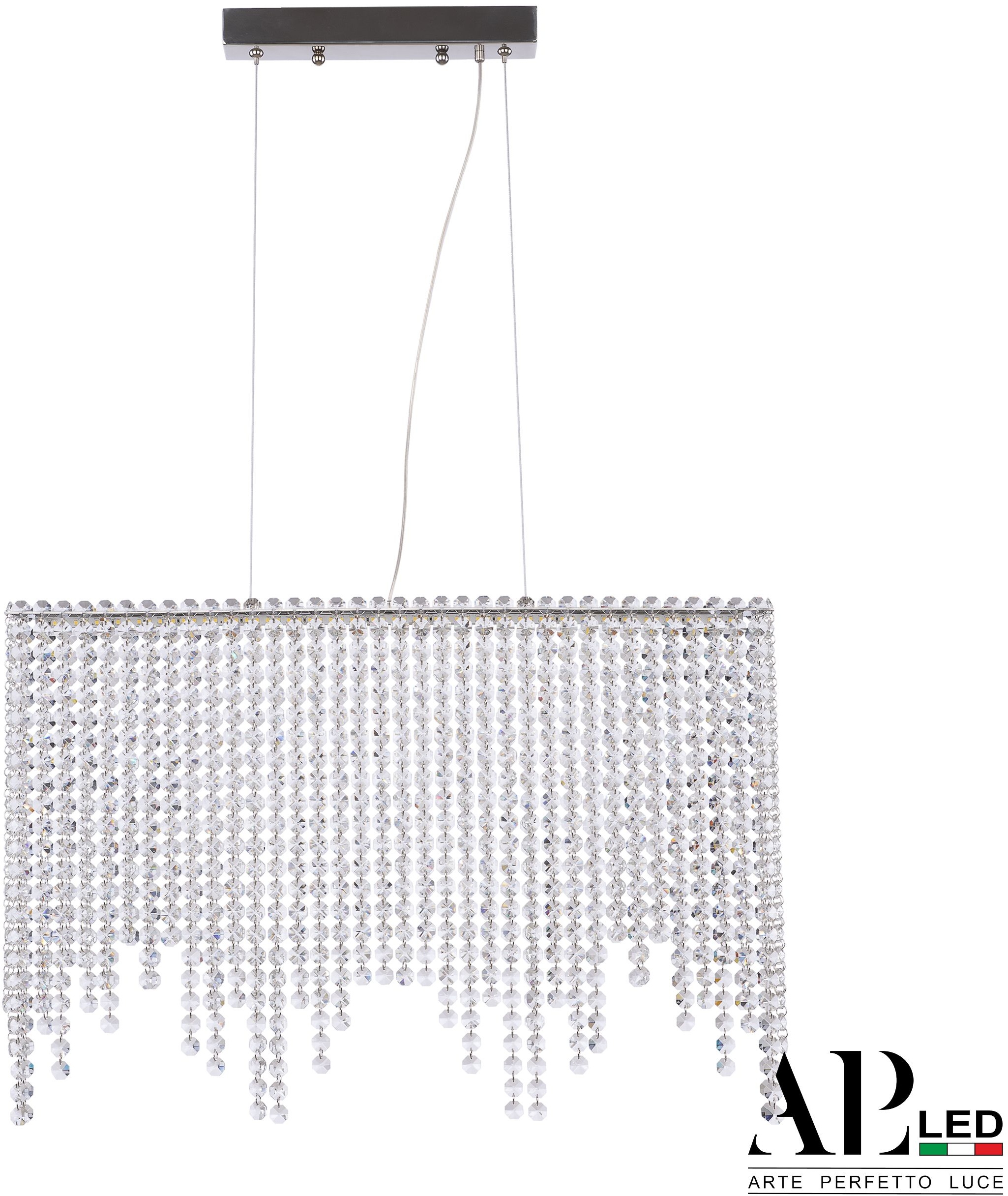 Изображение товара Подвесная светодиодная люстра Sicilia SH06.50.B.Ni.4000 50 см хрусталь никель