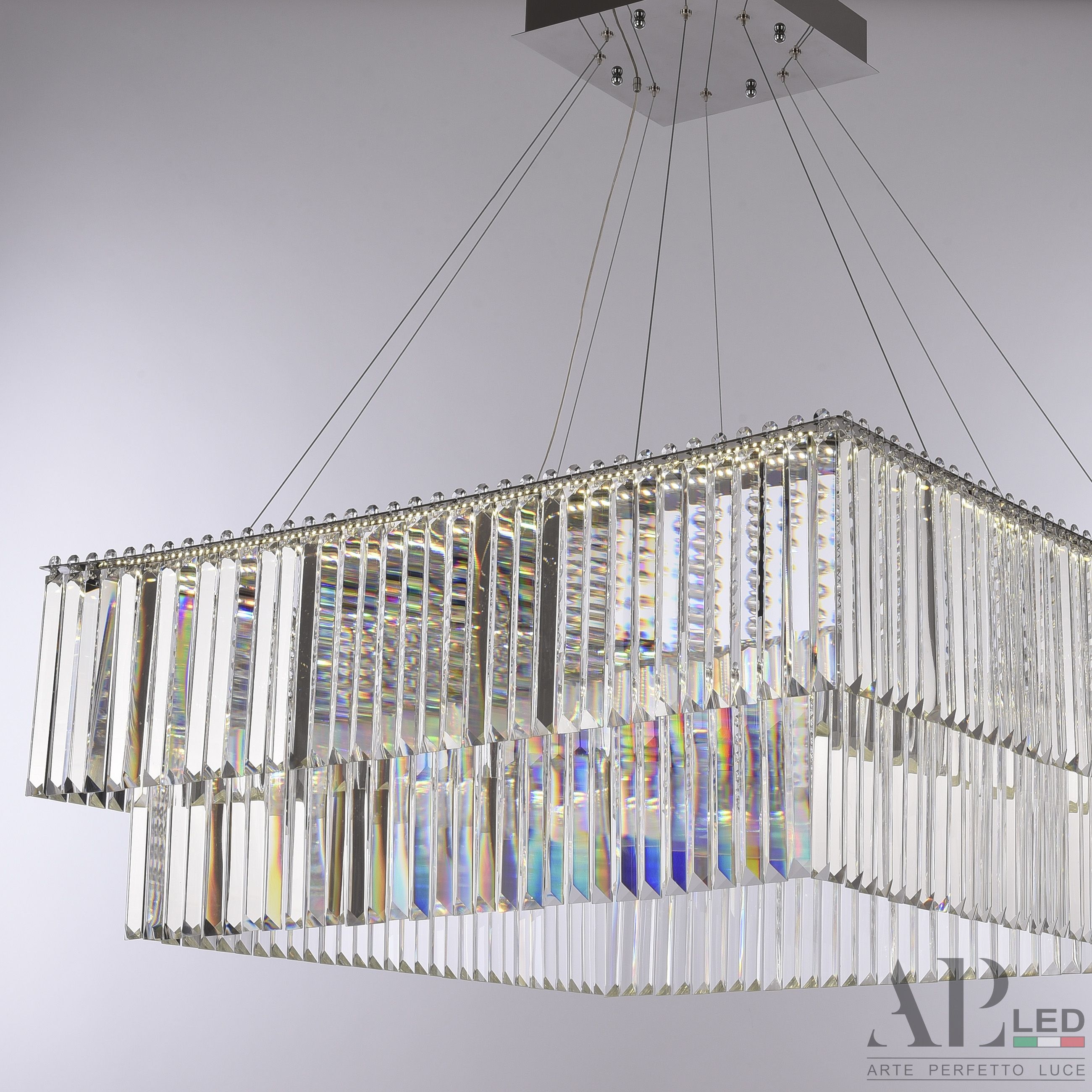 Изображение товара Подвесная хрустальная светодиодная люстра Sicilia SH10 86 C Ni 4000 для современного интерьера