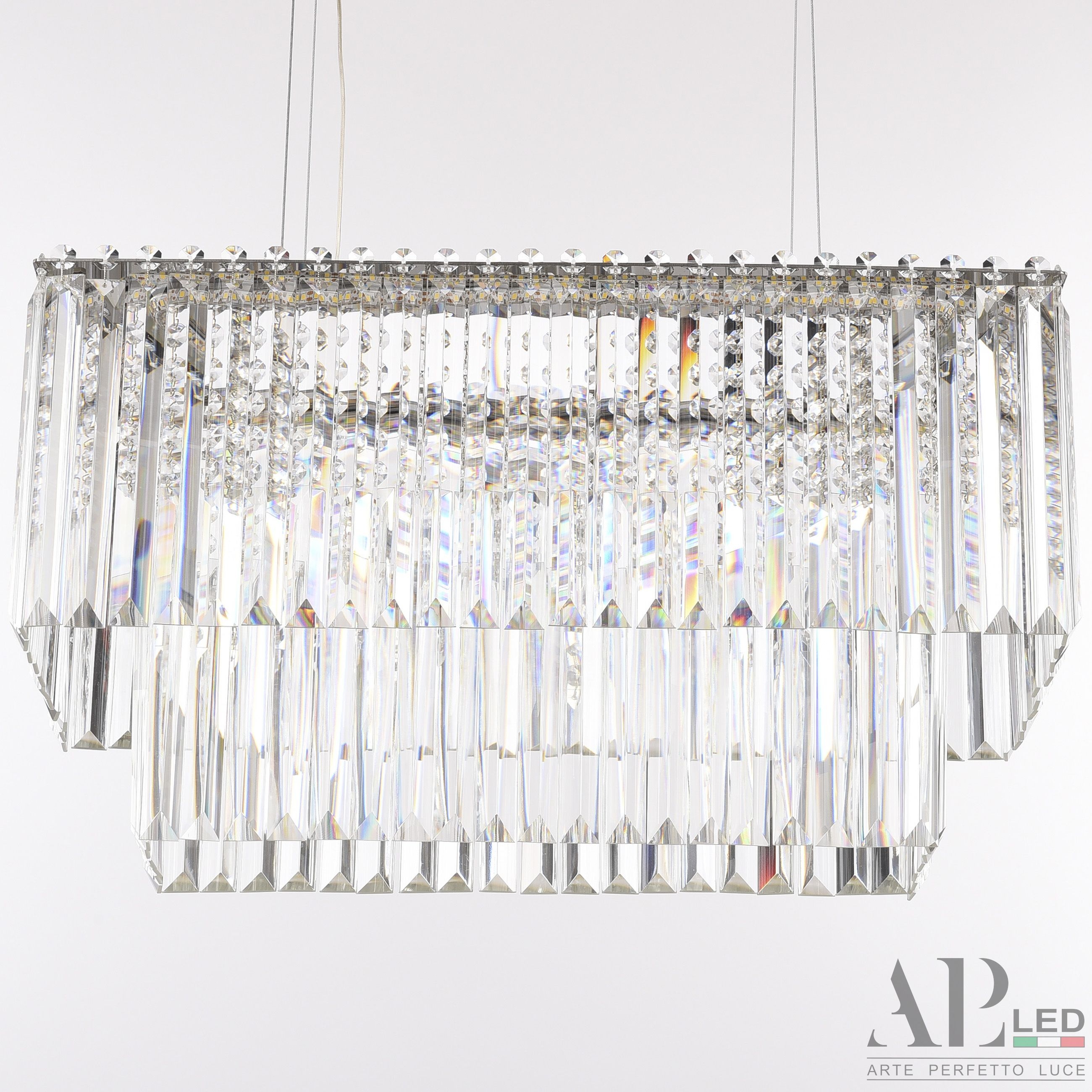 Изображение товара Подвесная люстра хрустальная светодиодная APL LED Sicilia SH11.57.C.Ni.4000