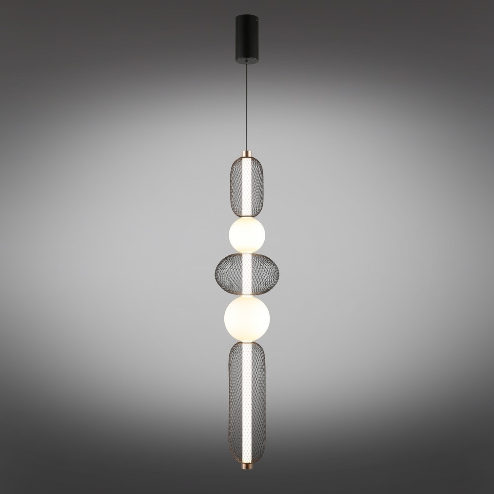 Изображение товара Подвесной светильник LED Aployt Nikusia APL.658.06.28 стиль модерн металлический 5 плафонов