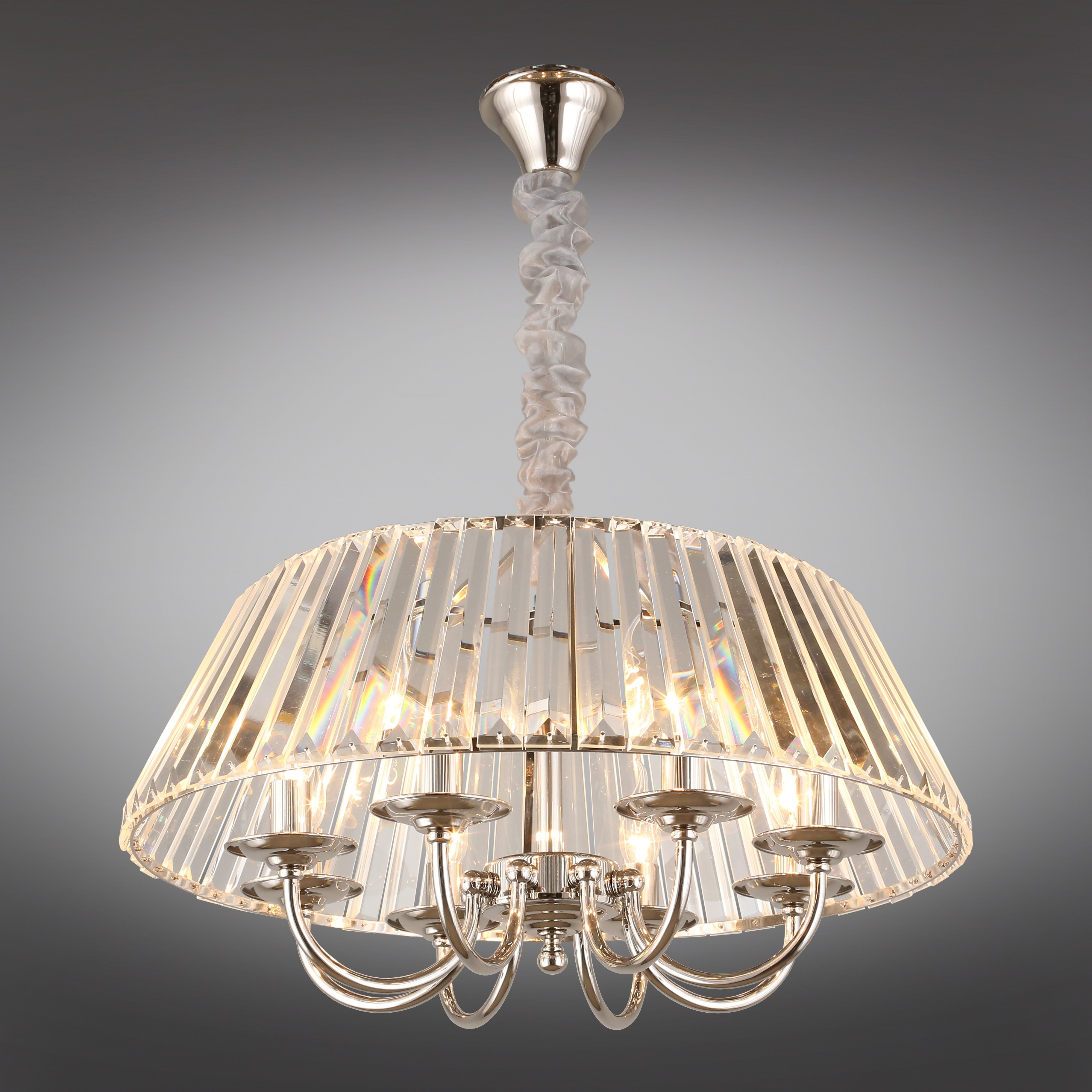 Изображение товара Подвесная люстра хрустальная Aployt Lucretia 8xE14 модерн хром прозрачный