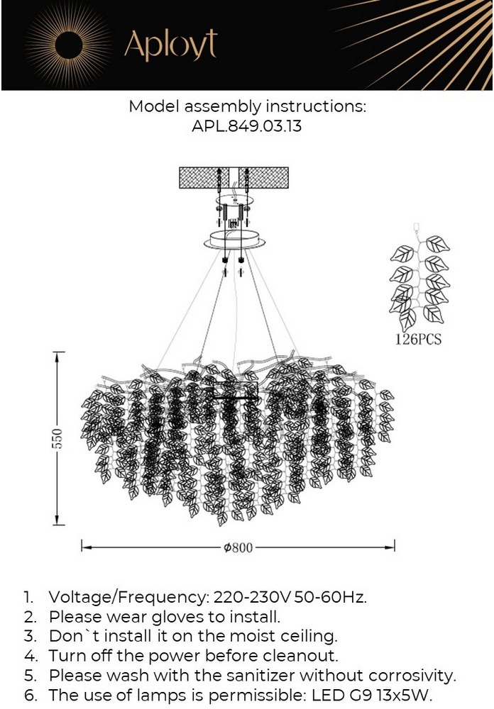 Изображение товара Подвесная люстра Aployt Zhozefina APL.849.03.13 в стиле арт-деко