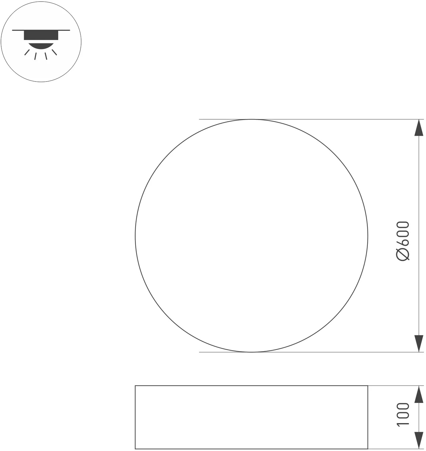 Изображение товара Потолочный светодиодный светильник Arlight 50W Warm3000 IP20 современный дизайн
