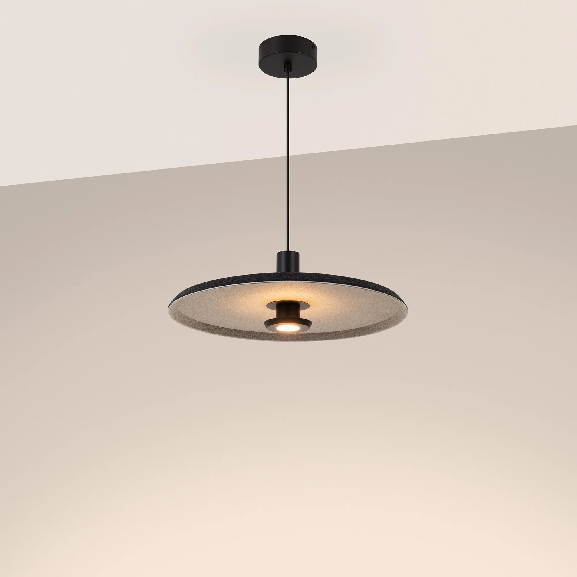 Изображение товара Подвесной светильник светодиодный SP-KOTARO-R450-12W Warm3000 (BK-GR, 36 deg, 230V, TRIAC) (Arlight, IP20) 057224