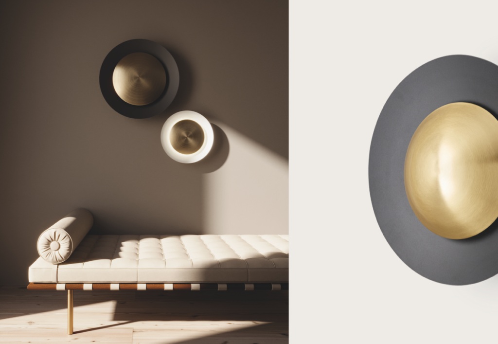 Изображение товара Настенный светильник светодиодный Aromas del Campo Coss A1203/40 Matt Black + Diffuser 25 cm Matt Brass