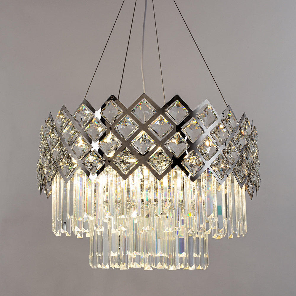 Изображение товара Подвесная каскадная люстра хрустальная Arte Lamp Wezen A1006SP-10CC