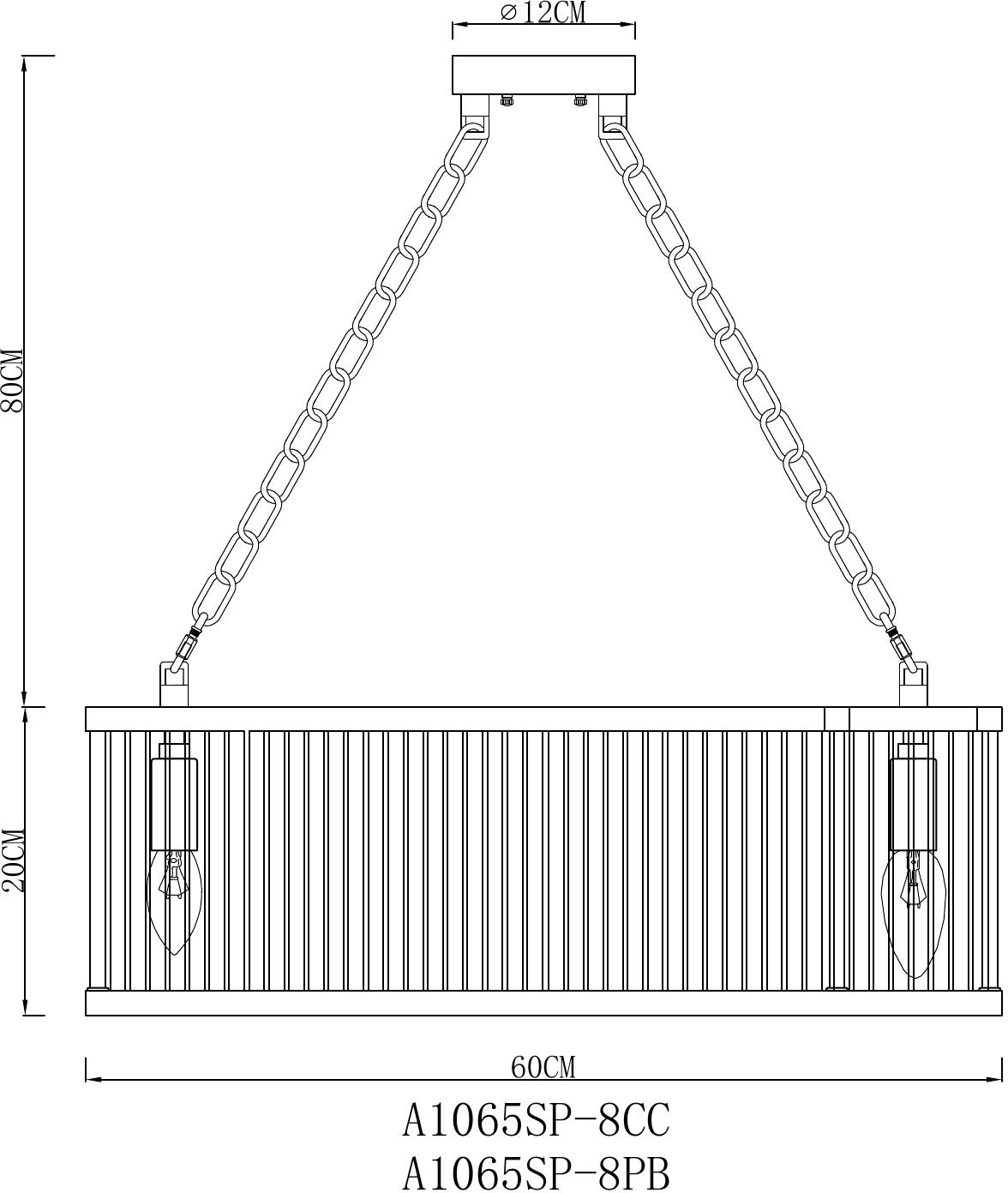 Изображение товара Подвесная люстра Arte Lamp Anetta A1065SP-8PB