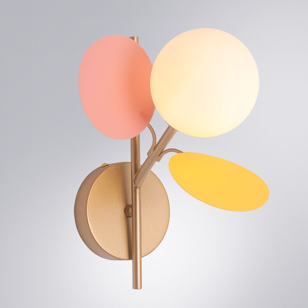 Изображение товара Бра с цветным плафоном Arte Lamp Peacock A1369AP-1MD в форме шара