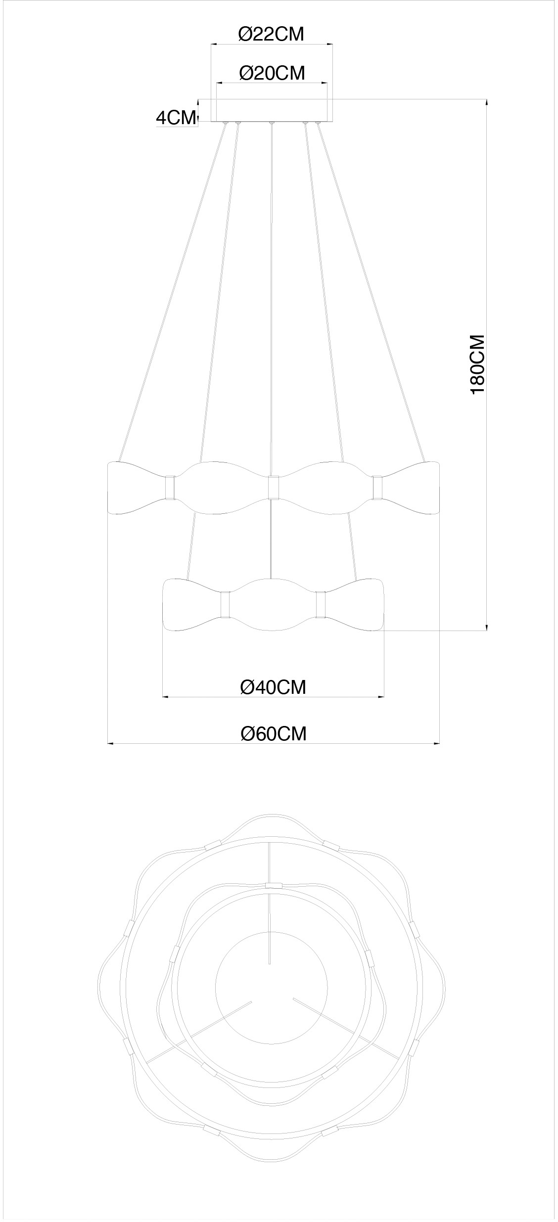 Изображение товара Подвесная люстра светодиодная Arte Lamp Grace A1868SP-2PB