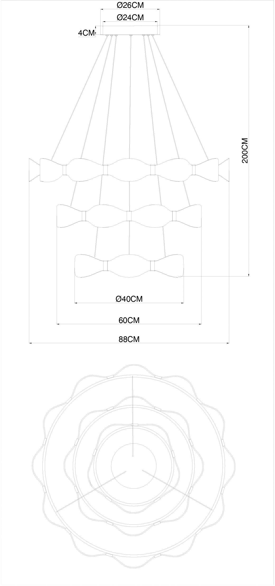 Изображение товара Подвесная люстра светодиодная Arte Lamp Grace A1868SP-3PB