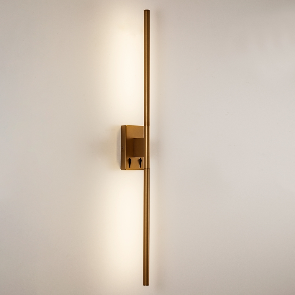 Изображение товара Настенный светильник светодиодный Arte Lamp Lines A2029AP-1GO стиль современный золото