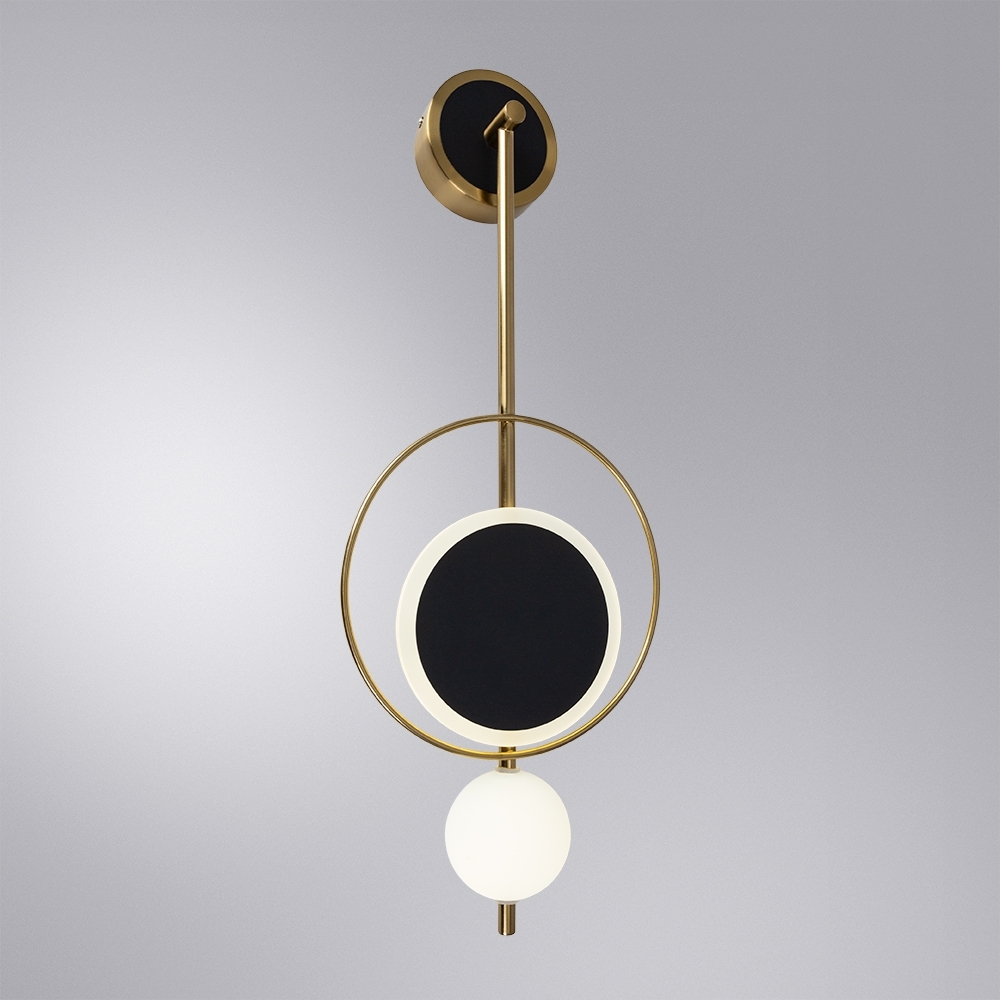 Изображение товара Настенный светильник светодиодный Arte Lamp Polaris A2604AP-7BK шар