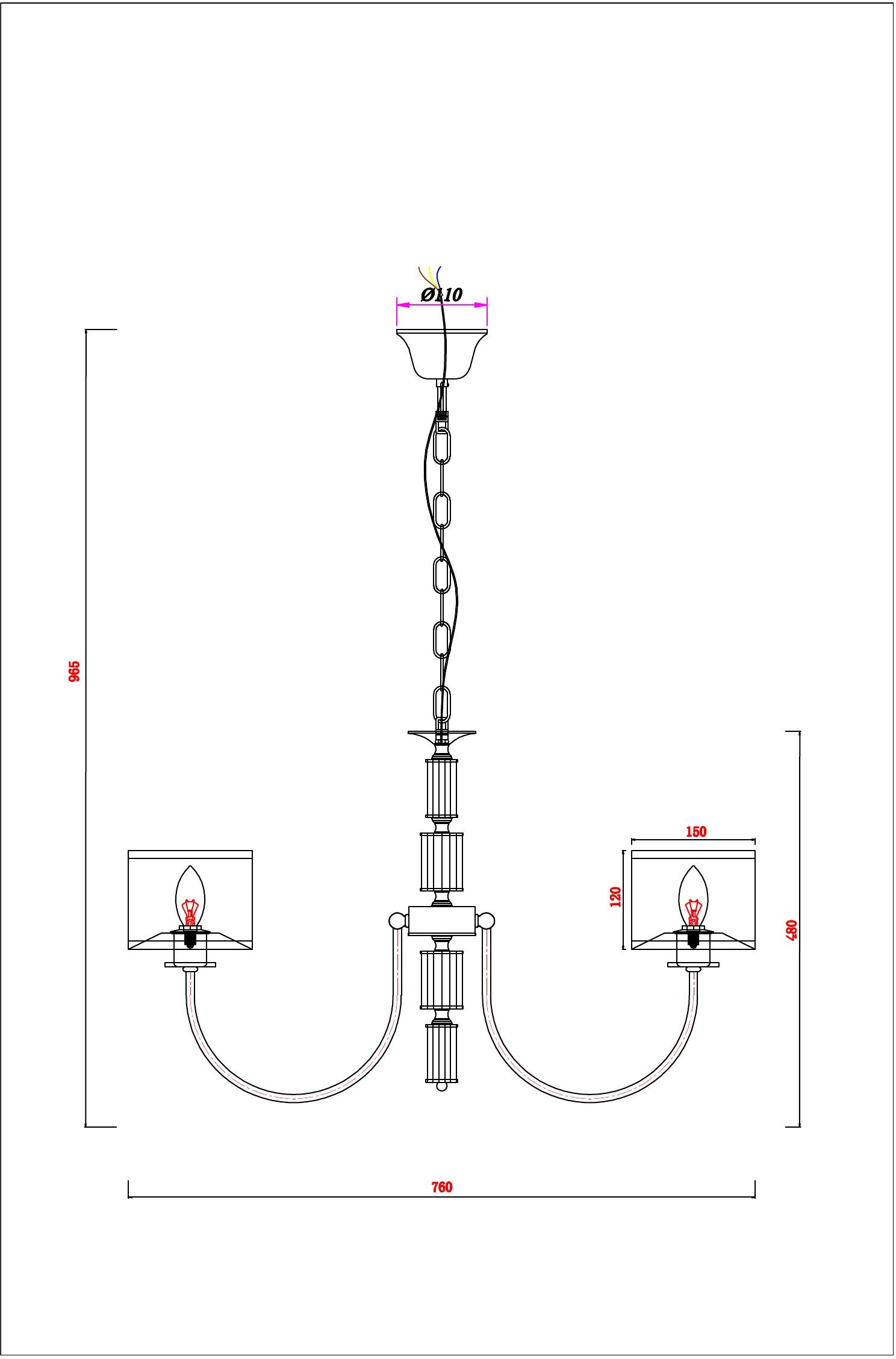 Изображение товара Подвесная люстра Arte Lamp Attore A4092LM-5CC 5 абажуров классика белый хром