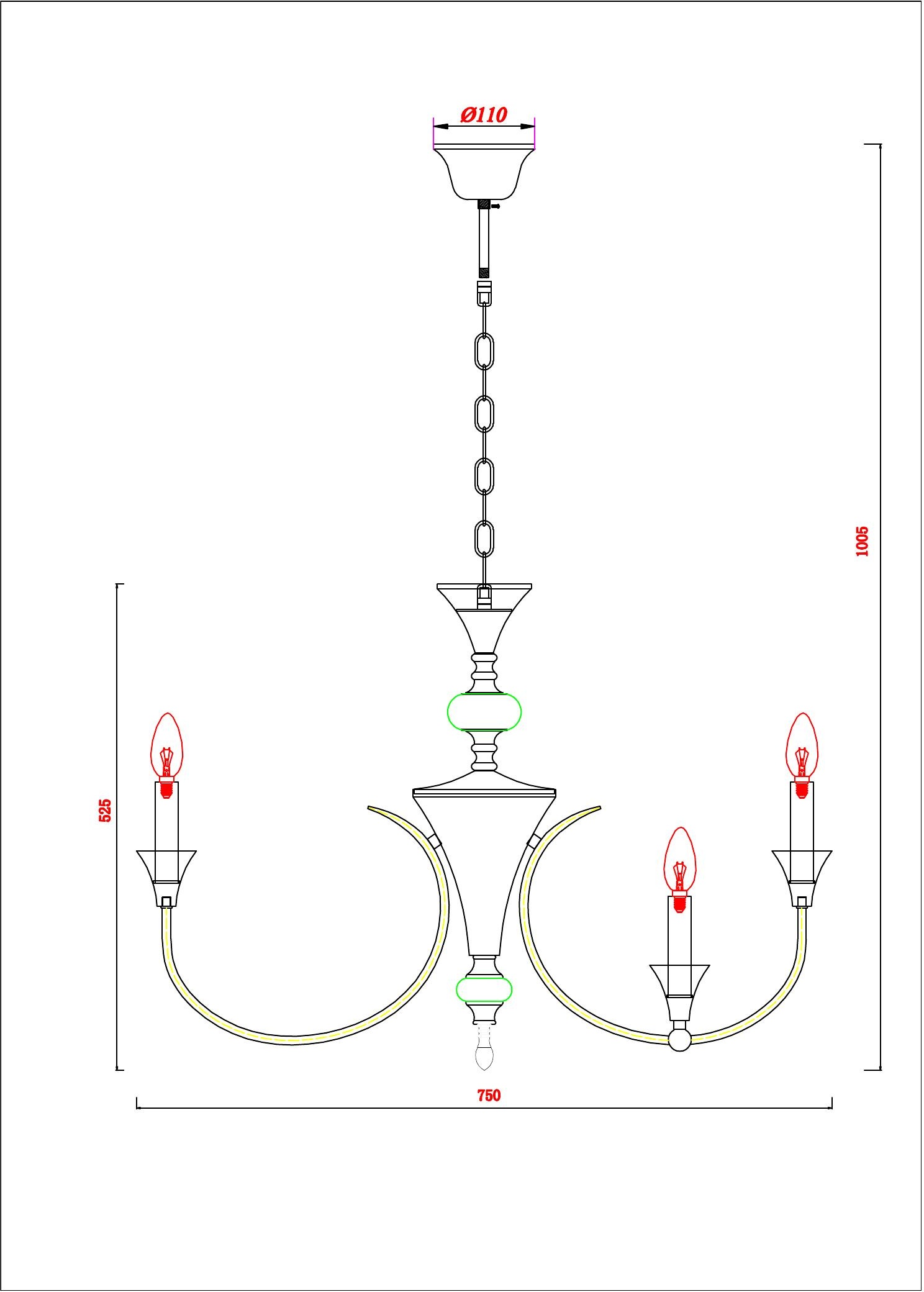 Изображение товара Подвесная люстра Arte Lamp Collinetta A4094LM-12PB подсвечник
