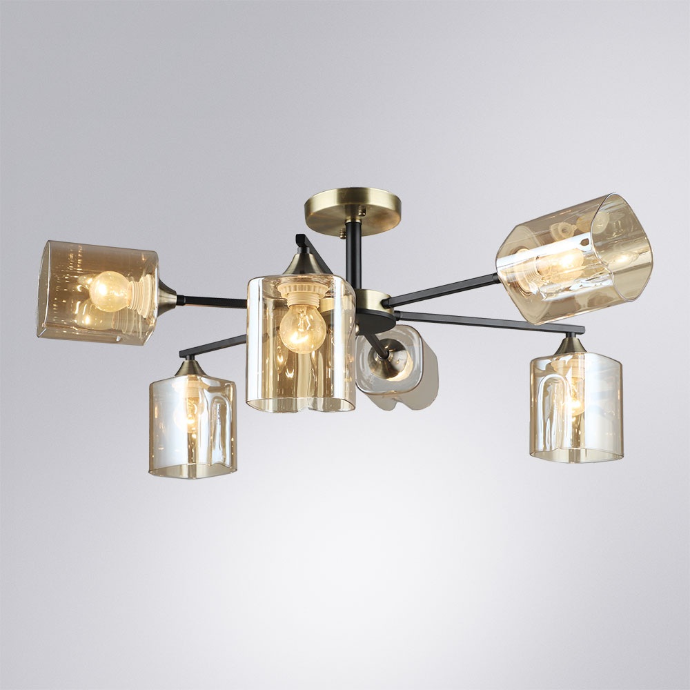 Изображение товара Потолочная люстра на штанге Arte Lamp Merci A4185PL-6BK стиль модерн