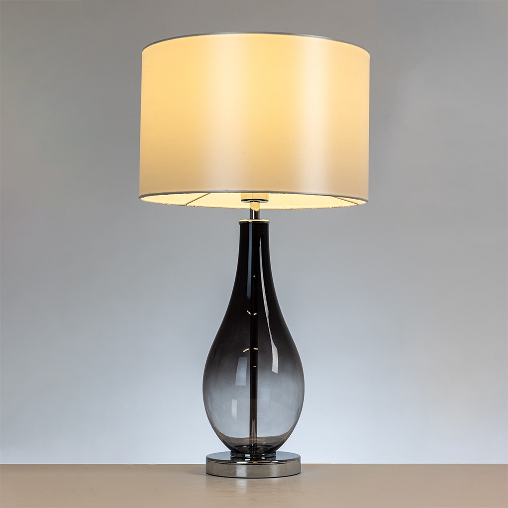 Изображение товара Настольная лампа Arte Lamp Naos A5043LT-1BK дляModern интерьера, белый тканевый абажур, E27