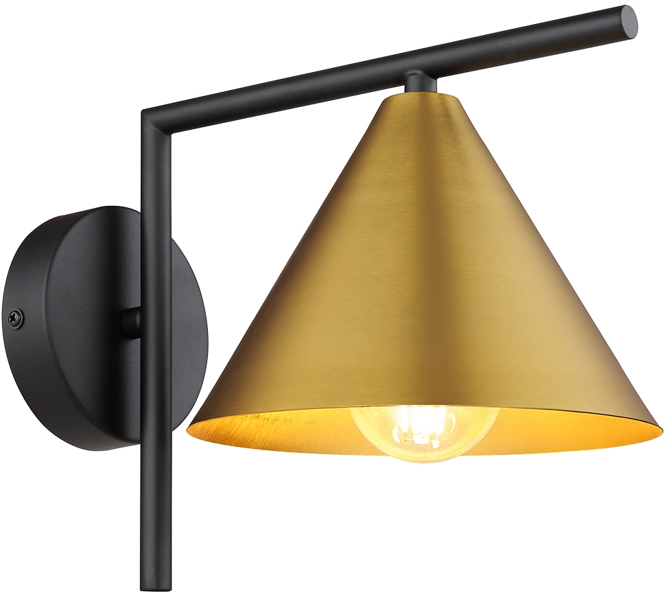 Изображение товара Бра Arte Lamp David A7033AP-1BK в стиле лофт с латунным плафоном
