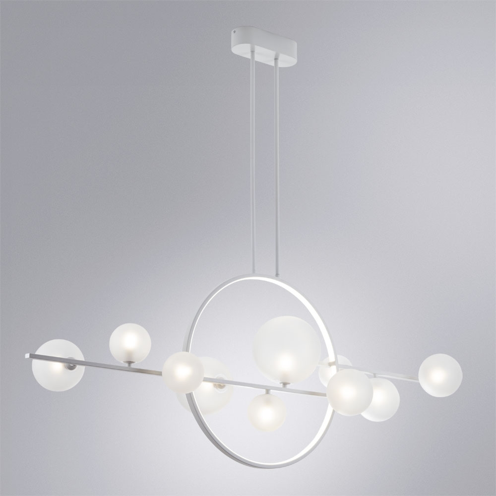 Изображение товара Потолочная люстра светодиодная Arte Lamp Saturn A7790SP-75WH 10 плафонов