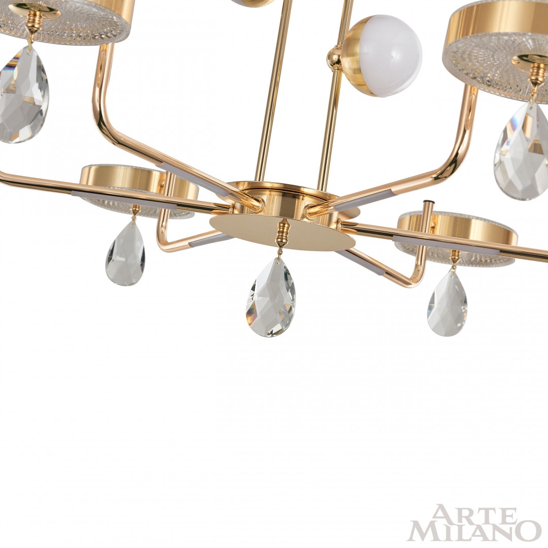 Изображение товара Потолочная светодиодная люстра Arte Milano 272210/6 GD для современного интерьера