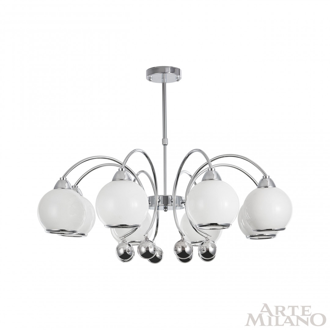 Изображение товара Потолочная люстра на штанге Arte Milano 276207/8 Ni с 8 плафонами