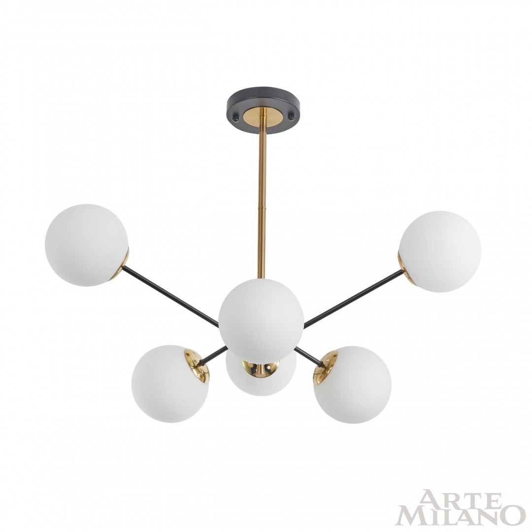 Изображение товара Потолочная люстра Arte Milano 279808/6 BK/GD на штанге