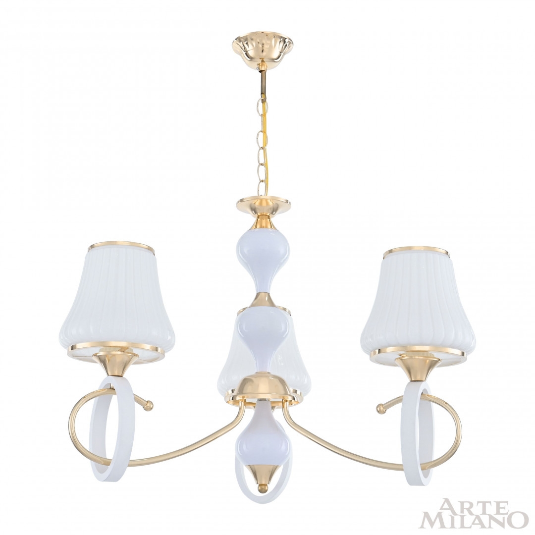 Изображение товара Подвесная люстра Arte Milano Florentia-2387 302387/3 Wh/Gd