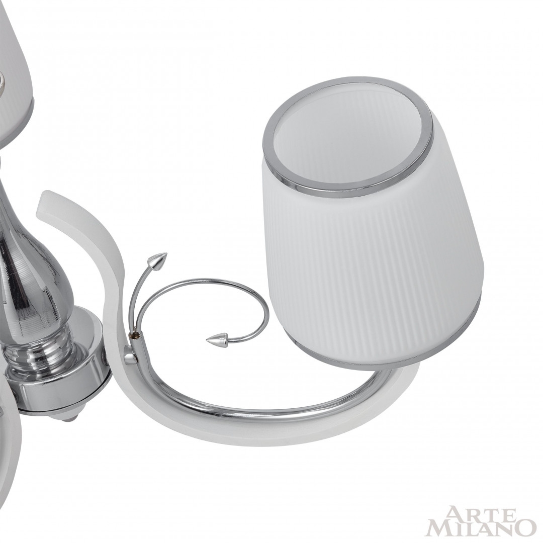 Изображение товара Подвесная люстра Arte Milano Florentia-9247 3 плафона классика белый никель